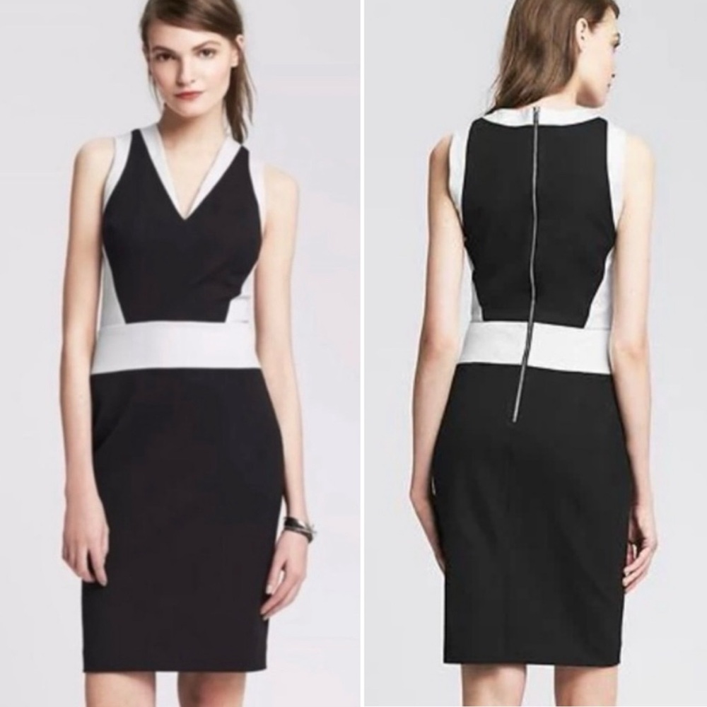 Banana Republic Sloan-Fit
Colorblock‎ V-Neck Figure Sculpt
Sheath Dress Size 0